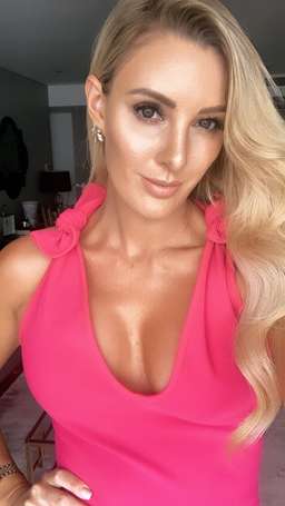 By Johnny V neck Bow Shoulder Dress Pink Size 8 for rent on The Volte - image 2