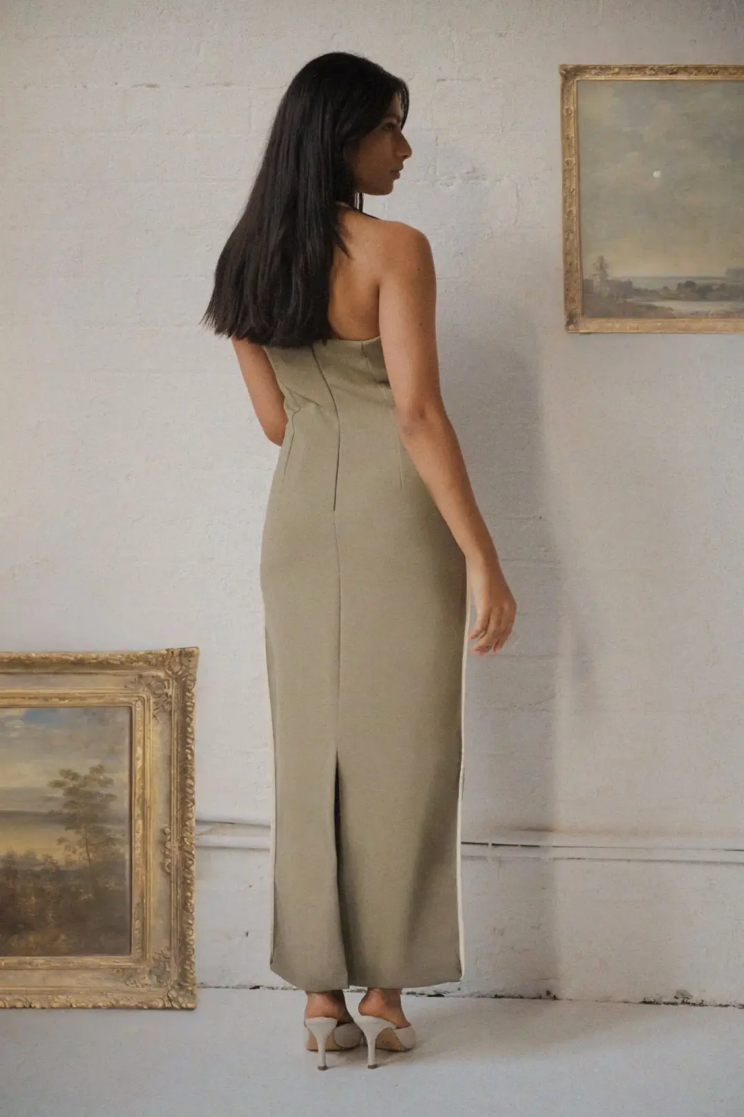 Paris Georgia Nassia Halter Dress Green Size S/ AU 8 for rent on The Volte - main image