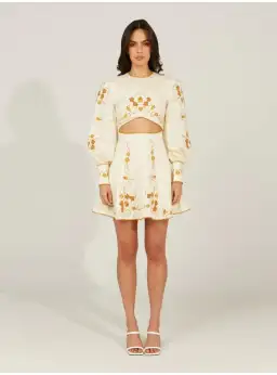 Alice McCall Lera Mini Dress Vanilla Bean Size AU 10 for rent on The Volte - image 1