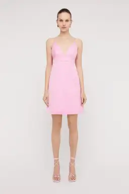 Scanlan Theodore Satin Shoestring Mini Dress Size 10 for rent on The Volte - image 1