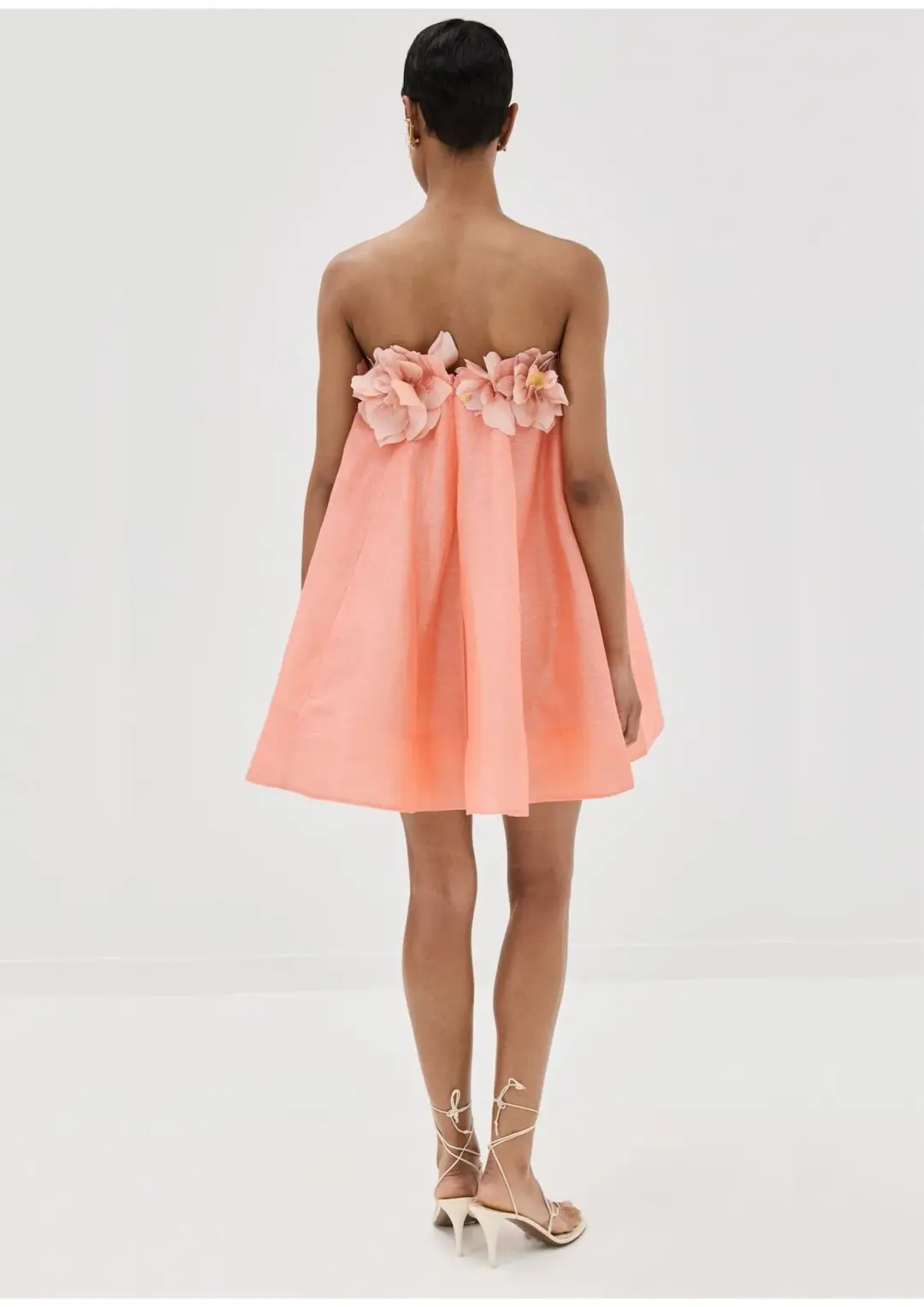 Zimmermann Natura Strapless Mini Dress Coral Size 1 / AU 10 for rent on The Volte - main image