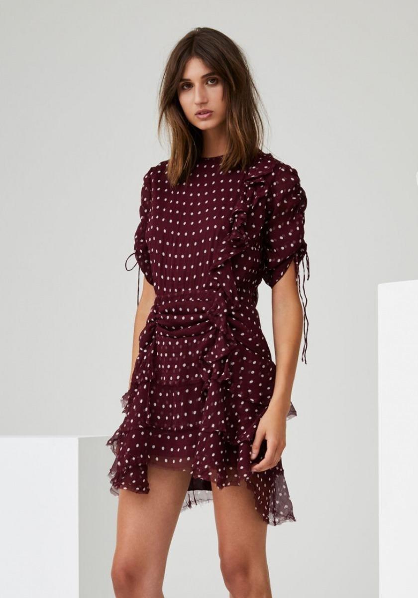 Sir the Label Marceau Dress Burgundy Size AU 8 for rent on The Volte - main image