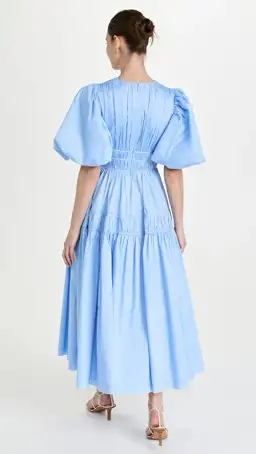 Aje Fallingwater Gathered Midi Dress Light Blue Size L / AU 12 for rent on The Volte - image 4