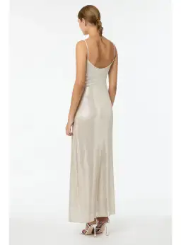Manning Cartell High Voltage Slip Dress Nude Silver Size AU 8 for rent on The Volte - image 4