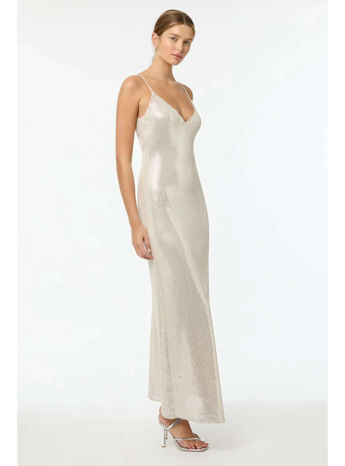 Manning Cartell High Voltage Slip Dress Nude Silver Size AU 8 - Image 2