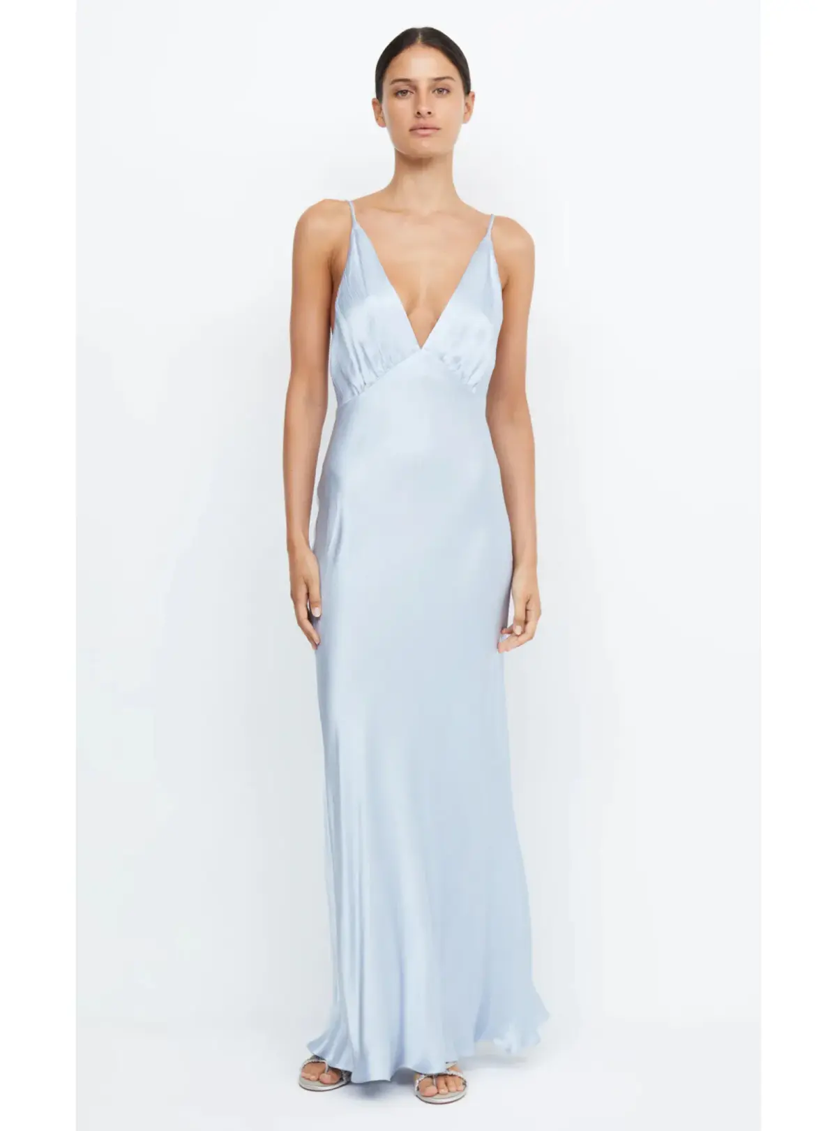 Bec & Bridge Moon Dance V Maxi Dress Dust Blue Size AU 6 - Image 2