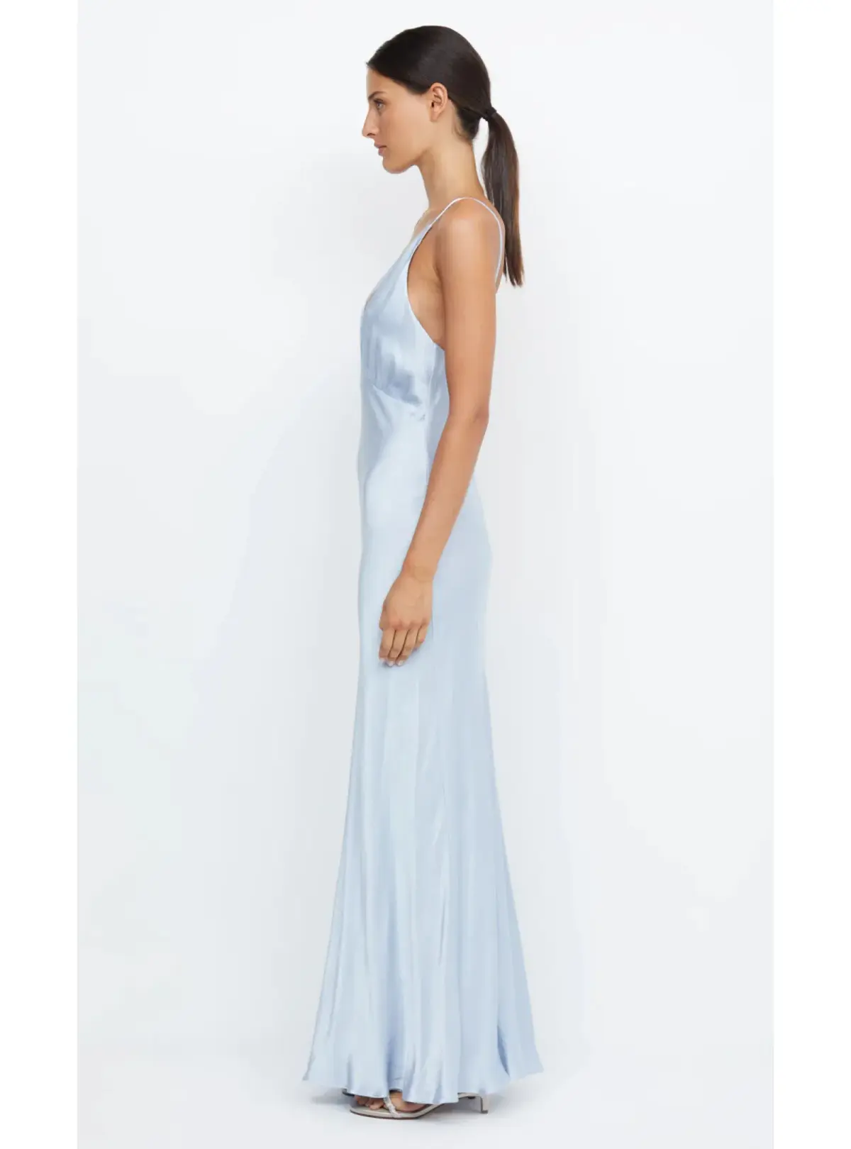 Bec & Bridge Moon Dance V Maxi Dress Dust Blue Size AU 6 - Image 4