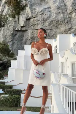 Rachel Gilbert Margot Mini Dress in Coconut Size 1 / AU 8 for rent on The Volte - image 5