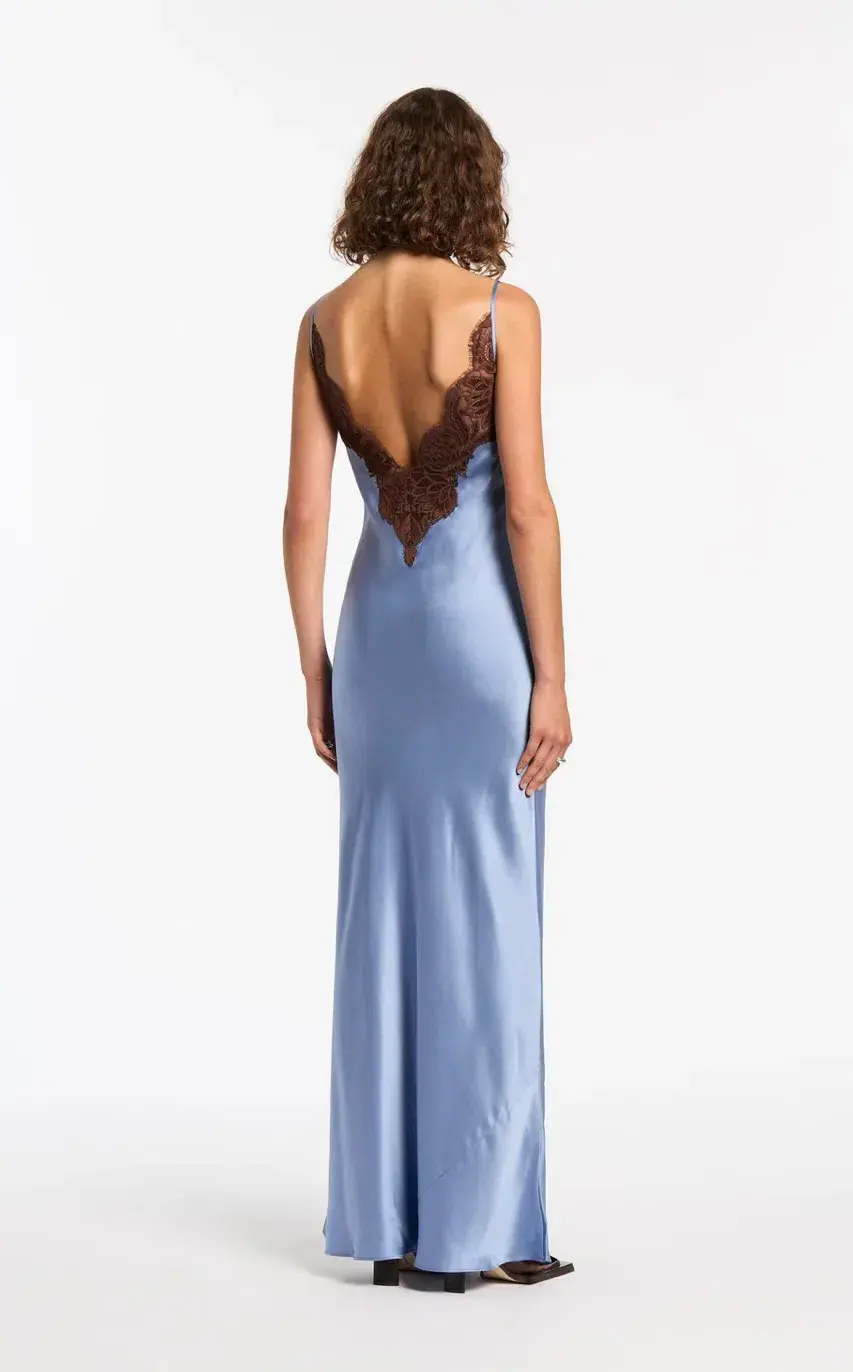 Sir The Label Danseurs Lace Slip Dress In Bleue Size 0 / AU 6 - Image 2