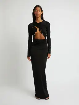 Christopher Esber Venus Long Sleeve Dress Black Size 8 / 8-10 AU for rent on The Volte - image 1