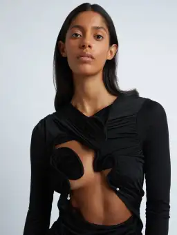 Christopher Esber Venus Long Sleeve Dress Black Size 8 / 8-10 AU for rent on The Volte - image 4