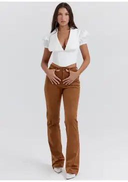 House of CB Augusta Pin Tuck Top White Size S / AU 8 for rent on The Volte - image 1