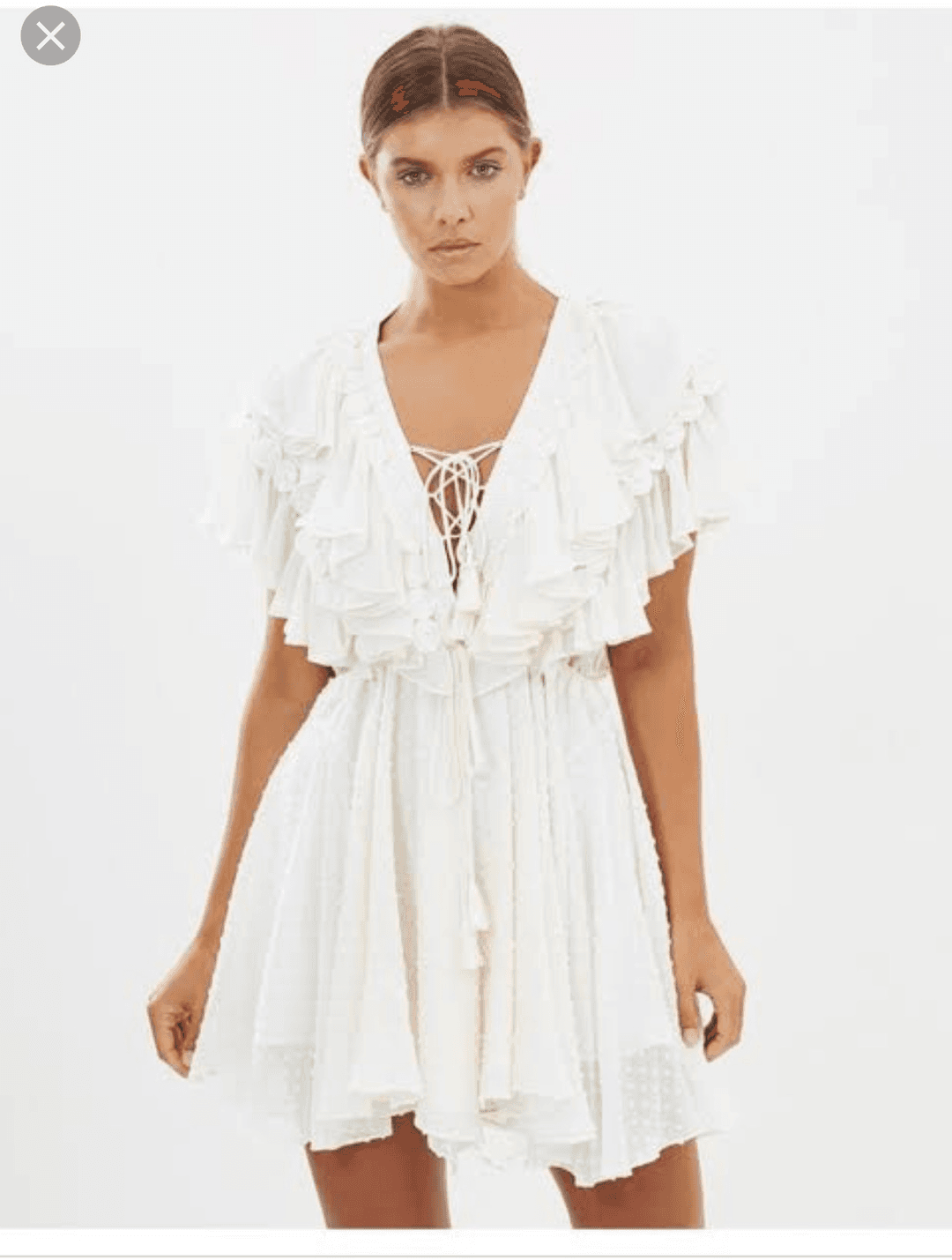 Shona Joy Stella ruffle dress Size 8 for rent on The Volte - main image