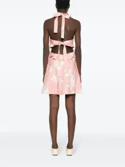 Zimmermann Acadian Tie Back Mini Dress in Pink/Ivory Floral Size 2 / AU 12 for rent on The Volte - image 3