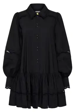 Aje Reva Wave Trim Mini Dress Black Size 8 for rent on The Volte - image 3