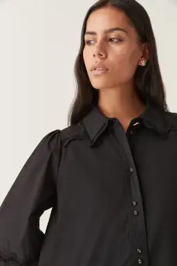 Aje Reva Wave Trim Mini Dress Black Size 8 for rent on The Volte - image 2