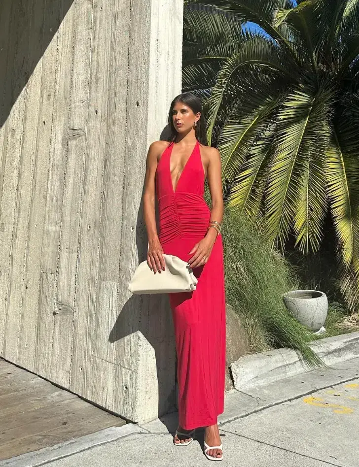 Kookai Brooklyn Maxi Dress Red Size 10 for rent on The Volte - main image