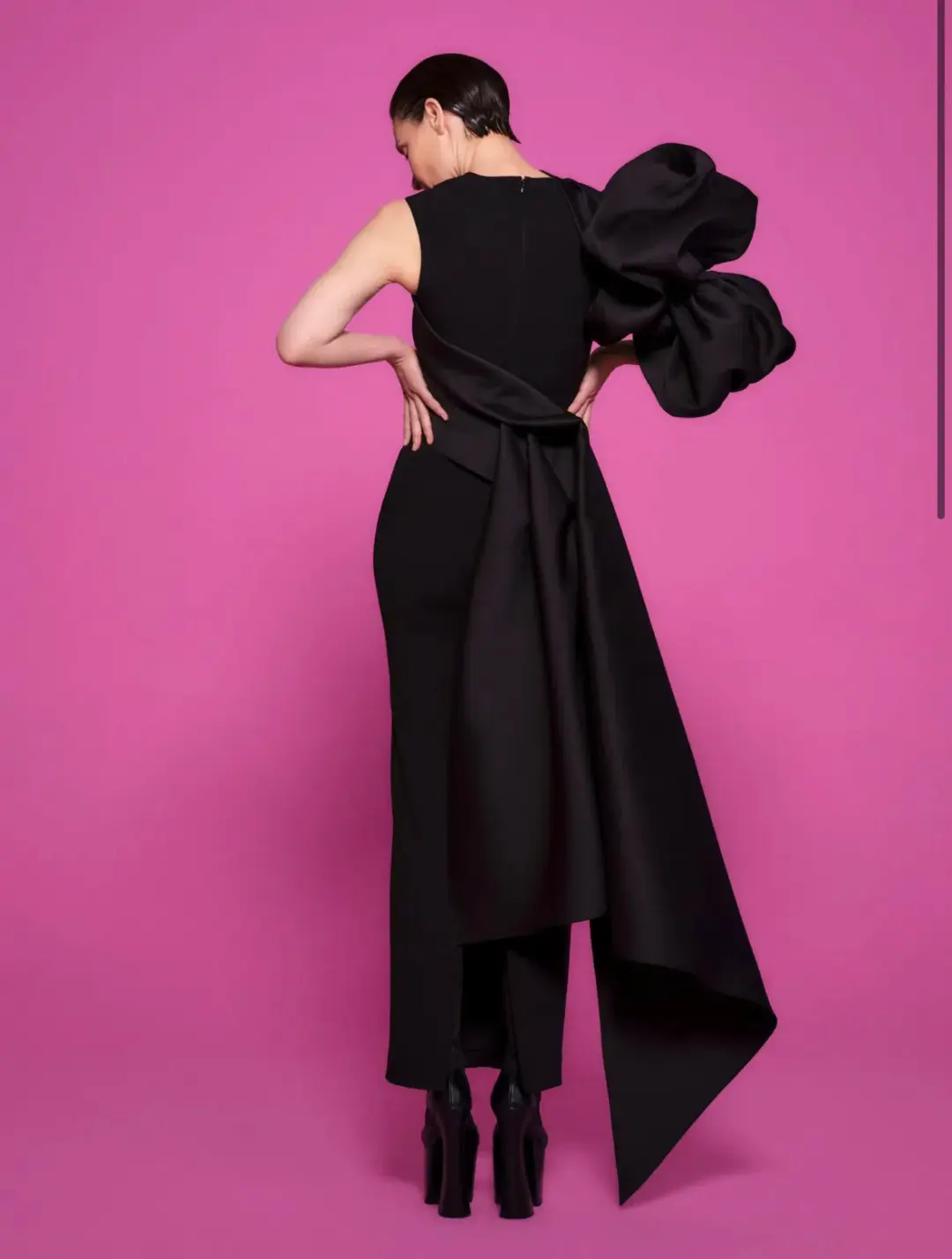 Solace London Moore Maxi Dress in Black Size 8 for rent on The Volte - main image