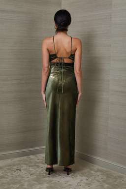 Dancing Queen Metallic Formal Maxi Dress- Bec and Bridge for rent on The Volte - image 3