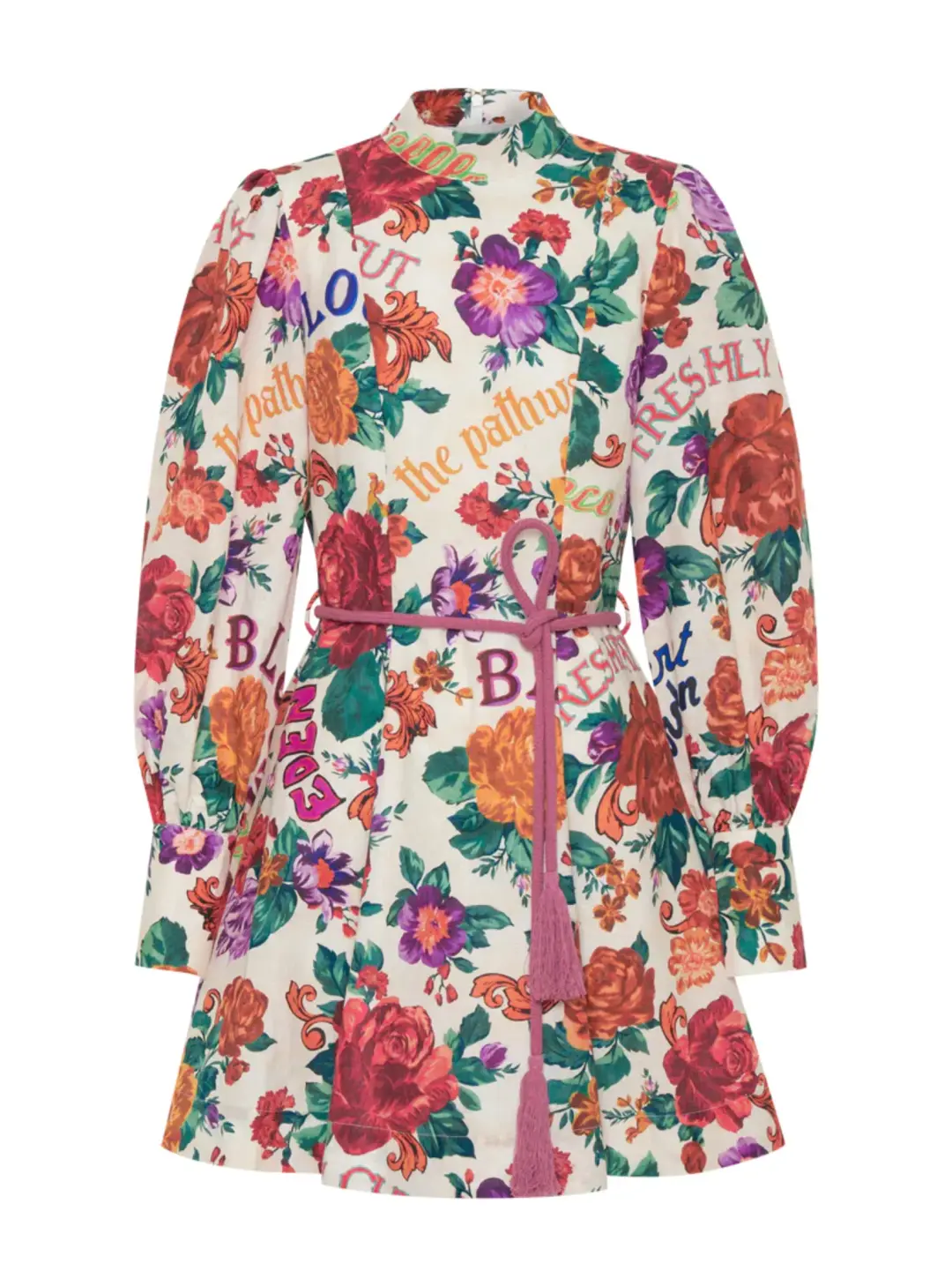 Kate Ford Palermo Long Sleeve Dress in Flora Size AU 10 for rent on The Volte - main image