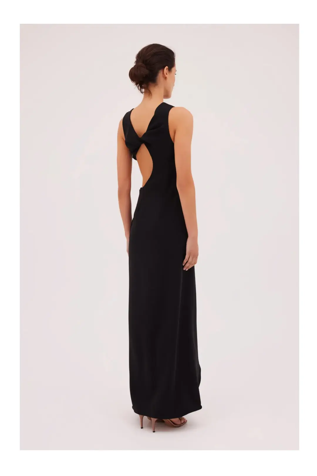 Bianca Spender Jersey Suiting Anchor Gown Black Size 1/ AU 8 for rent on The Volte - main image