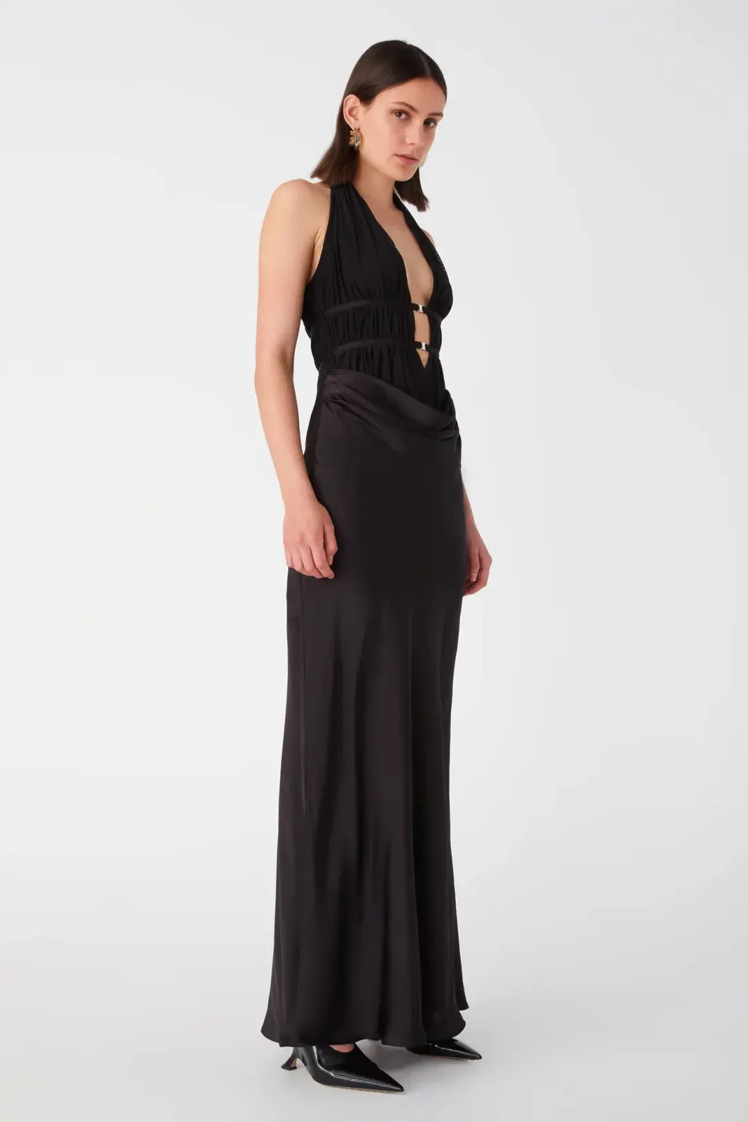 Misha Celine Maxi Dress Black Size 6 for rent on The Volte - main image