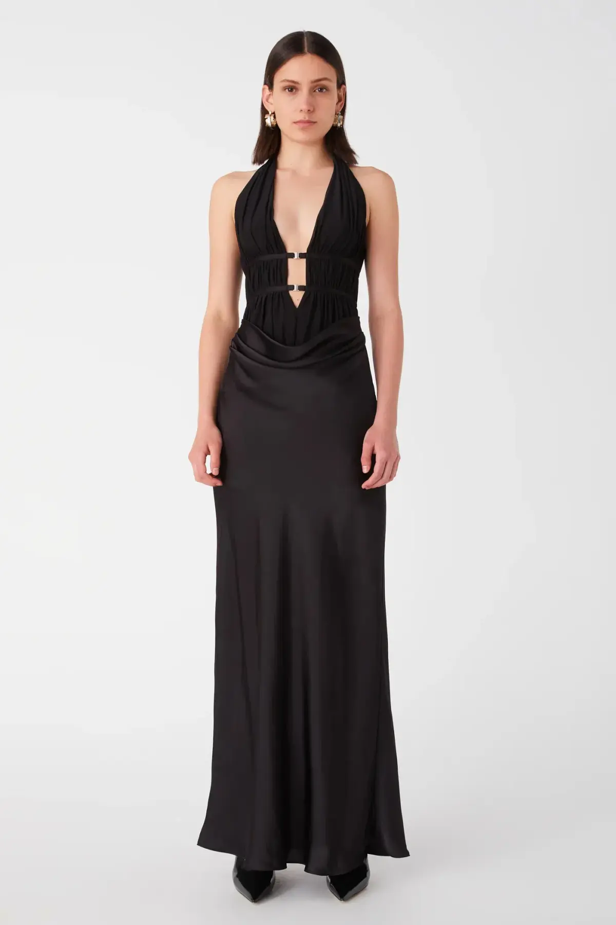 Misha Celine Maxi Dress Black Size 6 - Image 1