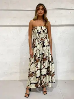Sir The Label Vivienne Strapless Gown Floral Print Size 0/ AU 6