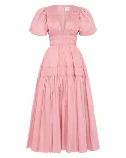 Aje Fallingwater Midi Dress Chalk Pink Size 12 for rent on The Volte - image 4