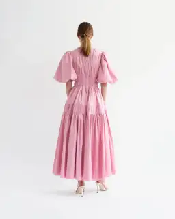 Aje Fallingwater Midi Dress Chalk Pink Size 12 for rent on The Volte - image 3