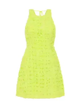 Aje Quintette Textured Mini Dress Light Lime Green Size AU 8 for rent on The Volte - image 4
