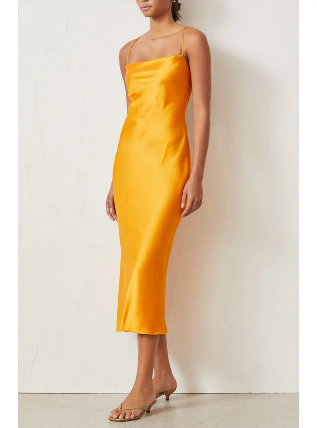Bec & Bridge Seraphine Lace Up Midi Dress Orange Size AU 10 for rent on The Volte - main image