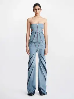 Dion Lee Darted Denim Set Blue Size 8 for rent on The Volte - image 1