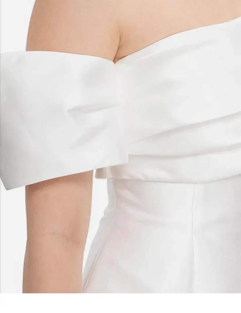 Solace London Edda Off Shoulder Mini Dress Off White Size 12 for rent on The Volte - main image