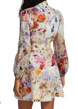Zimmermann Prima Belted Mini Dress Patchwork Floral Size 3 / AU 14 for rent on The Volte - image 3