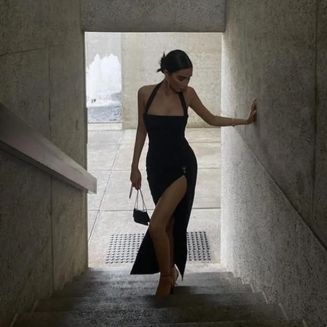 Love Nookie Vera Velvet Gown Black Size 6 for rent on The Volte - main image