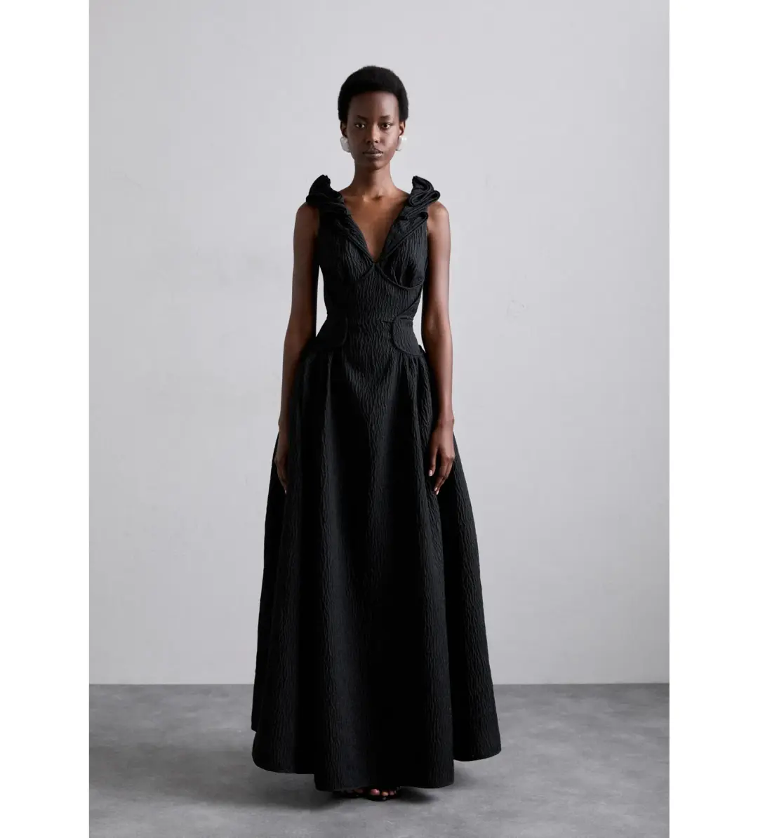 Rachel Gilbert Celia Gown in Black Size 12 for rent on The Volte - main image