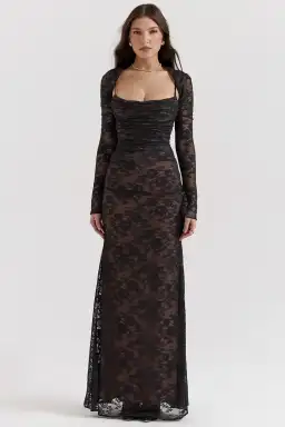 House Of Cb Artemis Lace Maxi Dress Black Size 12 for rent on The Volte - image 5