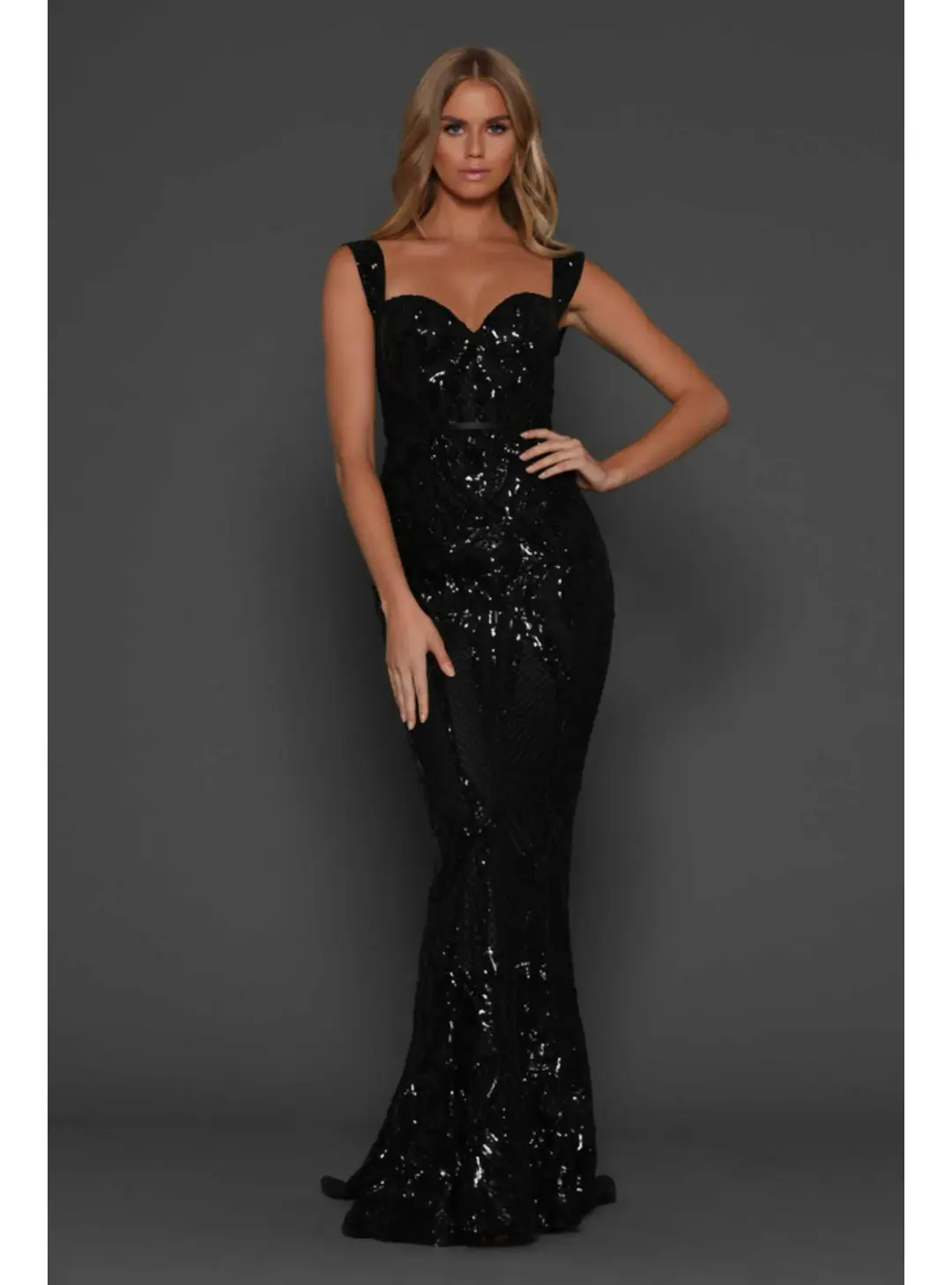 Elle Zeitoune Harris Gown Black Size AU 8 for rent on The Volte - main image