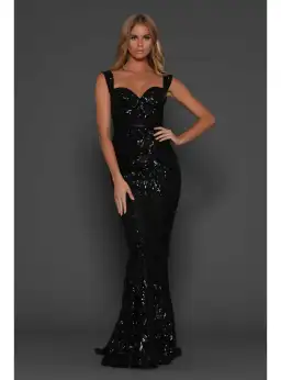 Elle Zeitoune Harris Gown Black Size AU 8 for rent on The Volte - image 2