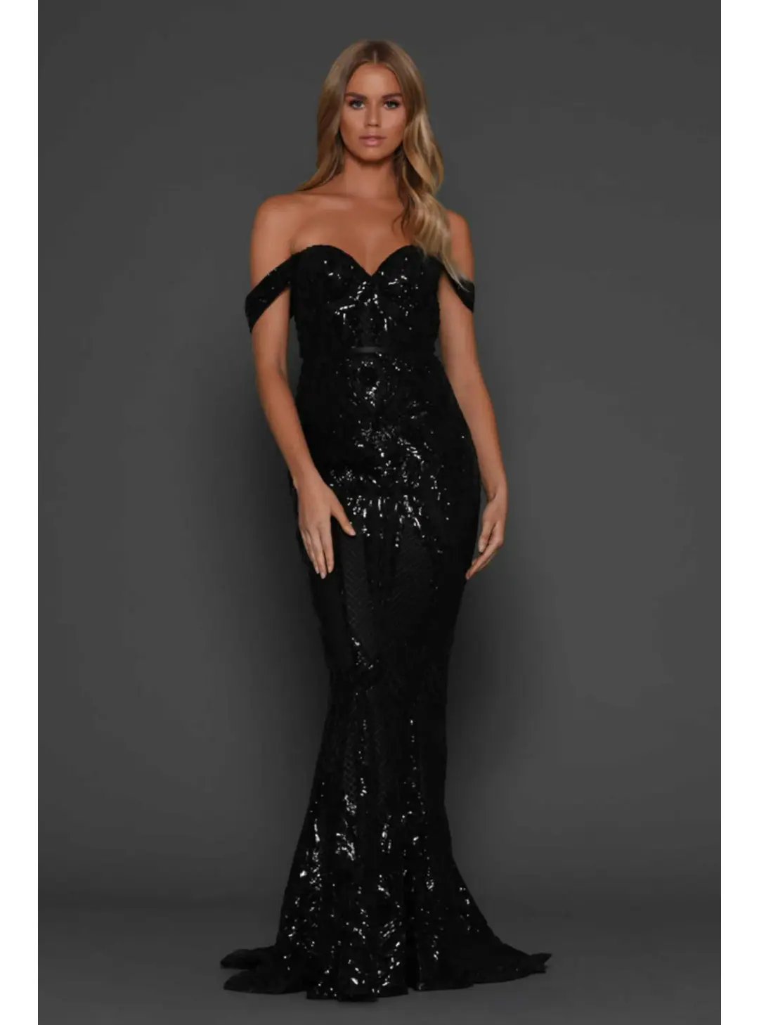 Elle Zeitoune Harris Gown Black Size AU 8 for rent on The Volte - main image