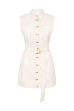 Aje Darcie Denim Mini Dress White Size XS / AU 6 for rent on The Volte - image 5