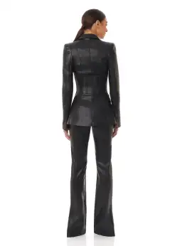 Eliya The Label Kirstin Vegan Leather Blazer Black Size XS / AU 6 for rent on The Volte - image 2