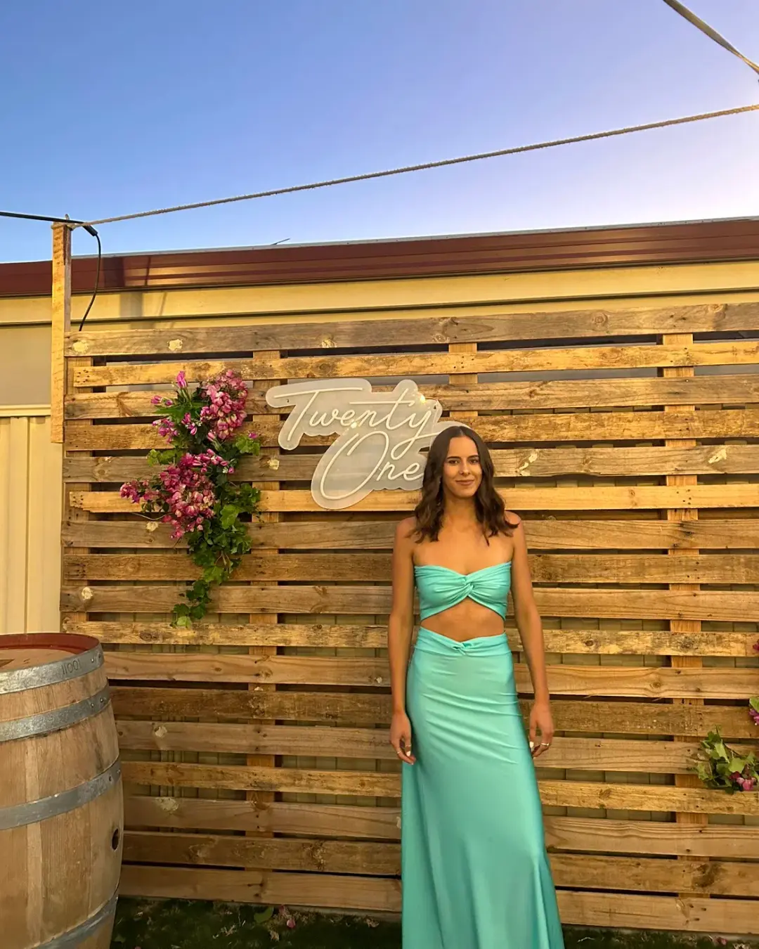 Banter The Label Jasmine Set Aqua Size S / AU 8 for rent on The Volte - main image