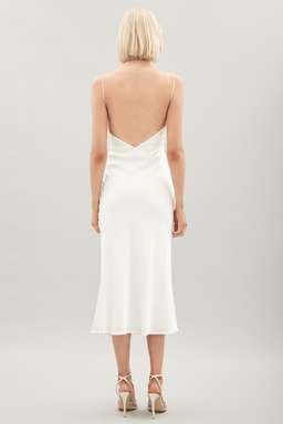 Hansen & Gretel Demi silk Dress Bone Cream 8 for rent on The Volte - image 2