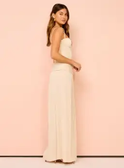 Manning Cartell Double Time Pleat Maxi Dress In Nougat Size 6 for rent on The Volte - image 3