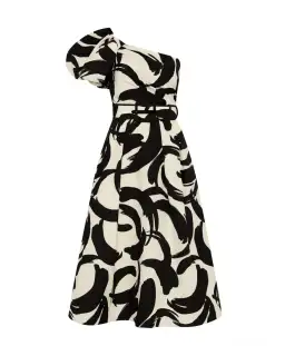 Rebecca Vallance Pompidou One Shoulder Midi Dress Print Size 10 for rent on The Volte - image 5