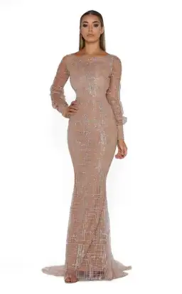 Portia And Scarlett 17655T Long Sleeve Dress Nude Size 8 for rent on The Volte - image 1
