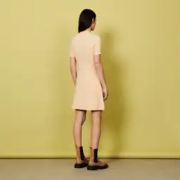 Sandro Short Knitted Dress Beige Size 6 for rent on The Volte - image 2