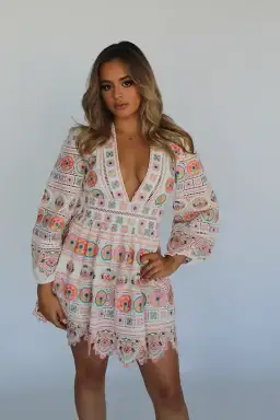 Zimmermann Brighton Plunge Dress Multi Size 3 / Au 14 for rent on The Volte - image 4